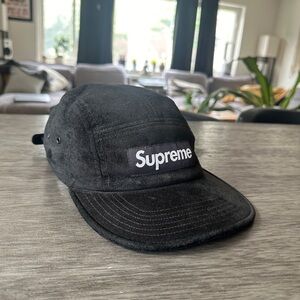 Supreme suede camp hat
